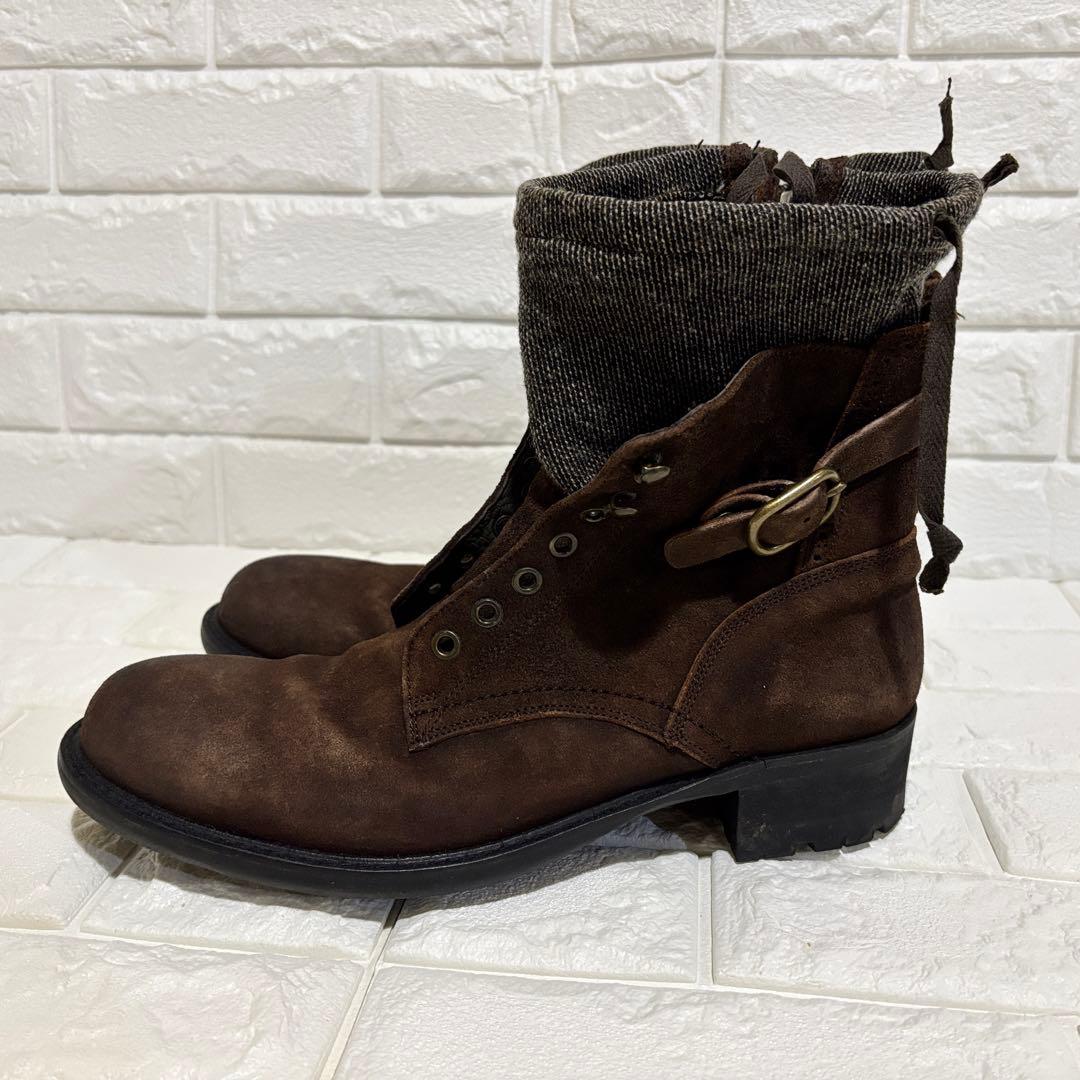 アルフレッドバニスター レースレイヤードワークブーツ 40 y2k スウェード