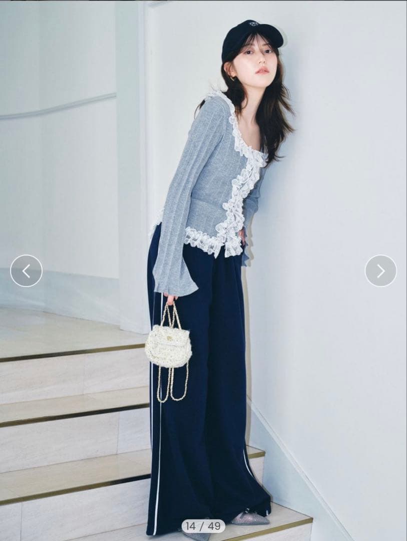 【USAGI ONLINE限定】snidel フリルニットプルオーバー