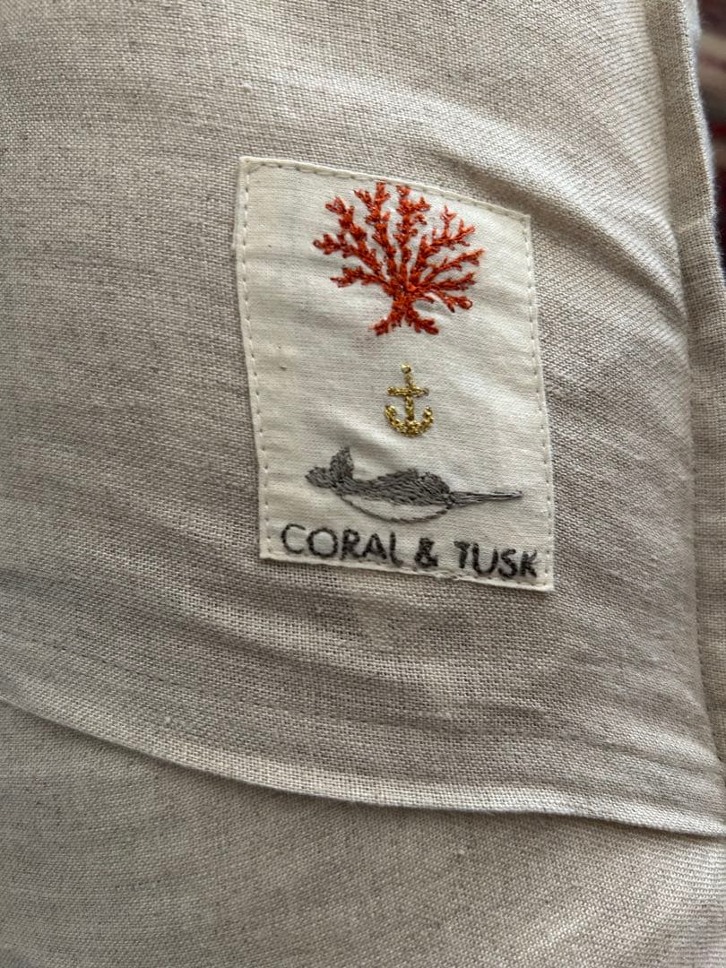 花柄刺繍 リネン クッションカバー