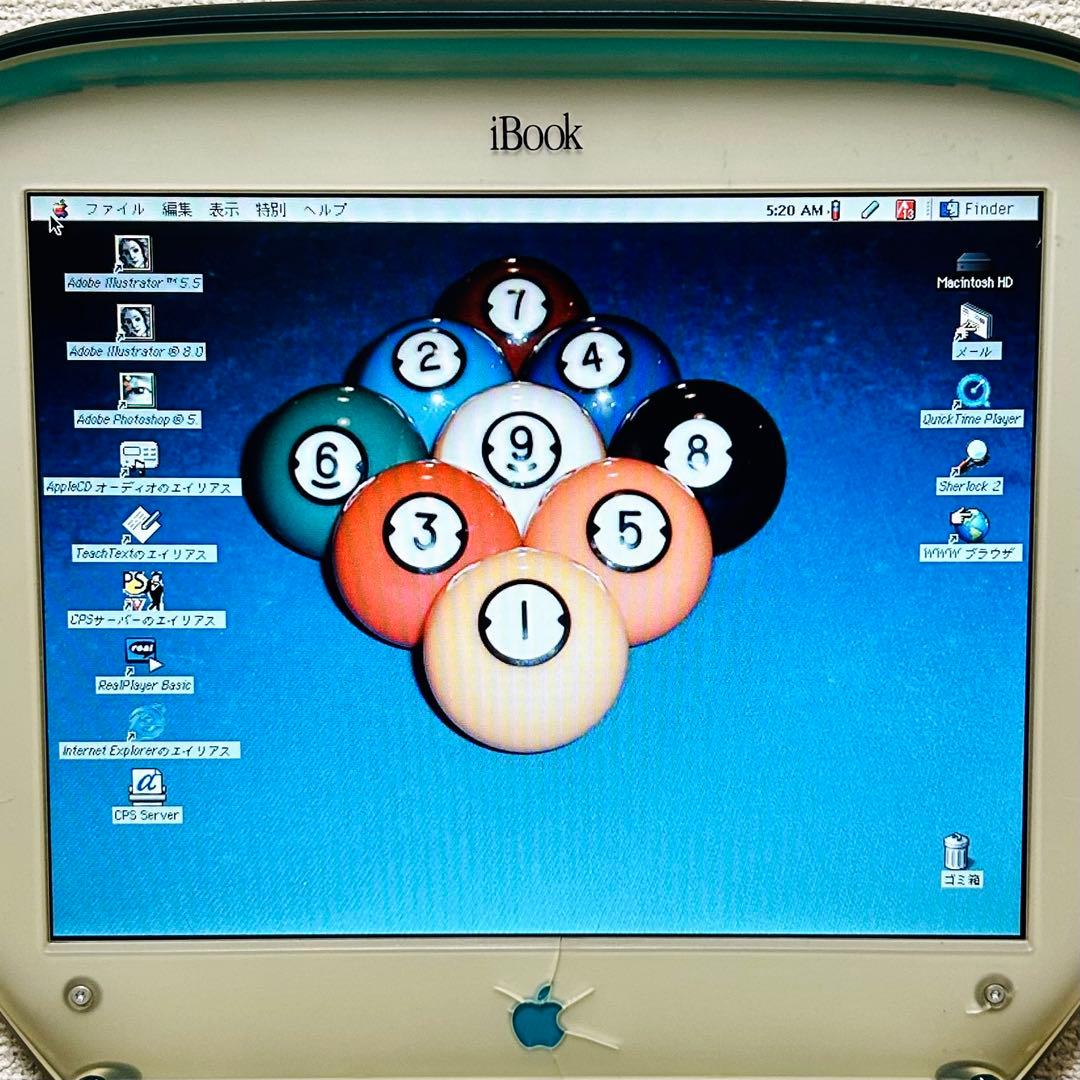 希少 Apple 初代iBook G3 クラムシェル型 M2453 ブルーベリー