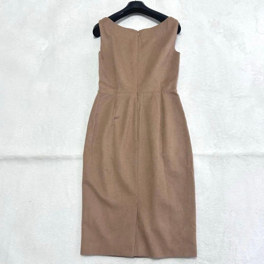 キャメル100%✨美品✨高級白タグ　マックスマーラ　裏地あり　キャメルワンピース