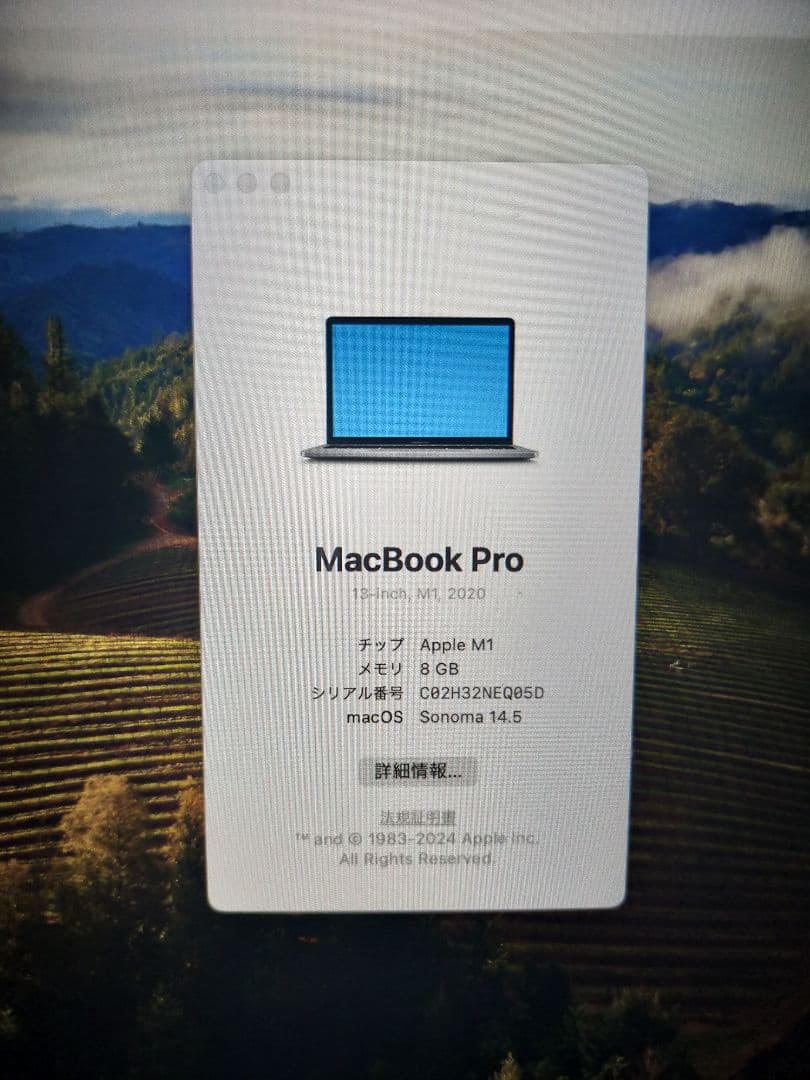 美品MacBook Pro 2020 M1 8GB 250GB
