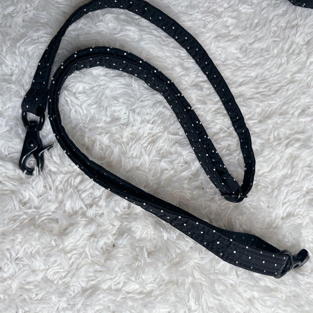 HEAD PORTER BLACK BEAUTY ドット ショルダーバッグ 黒