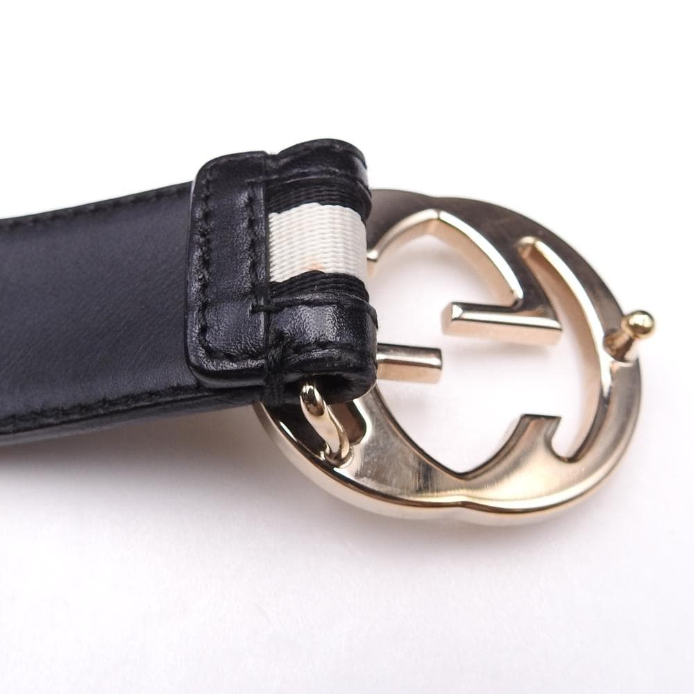 GUCCI グッチ ベルト インターロッキングG レザー サイズ：75/30