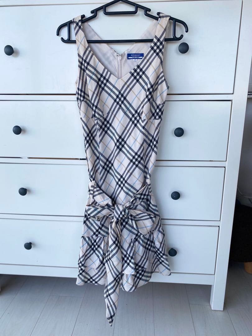 BURBERRY BLUE LABEL チェック柄ノースリーブワンピース 38