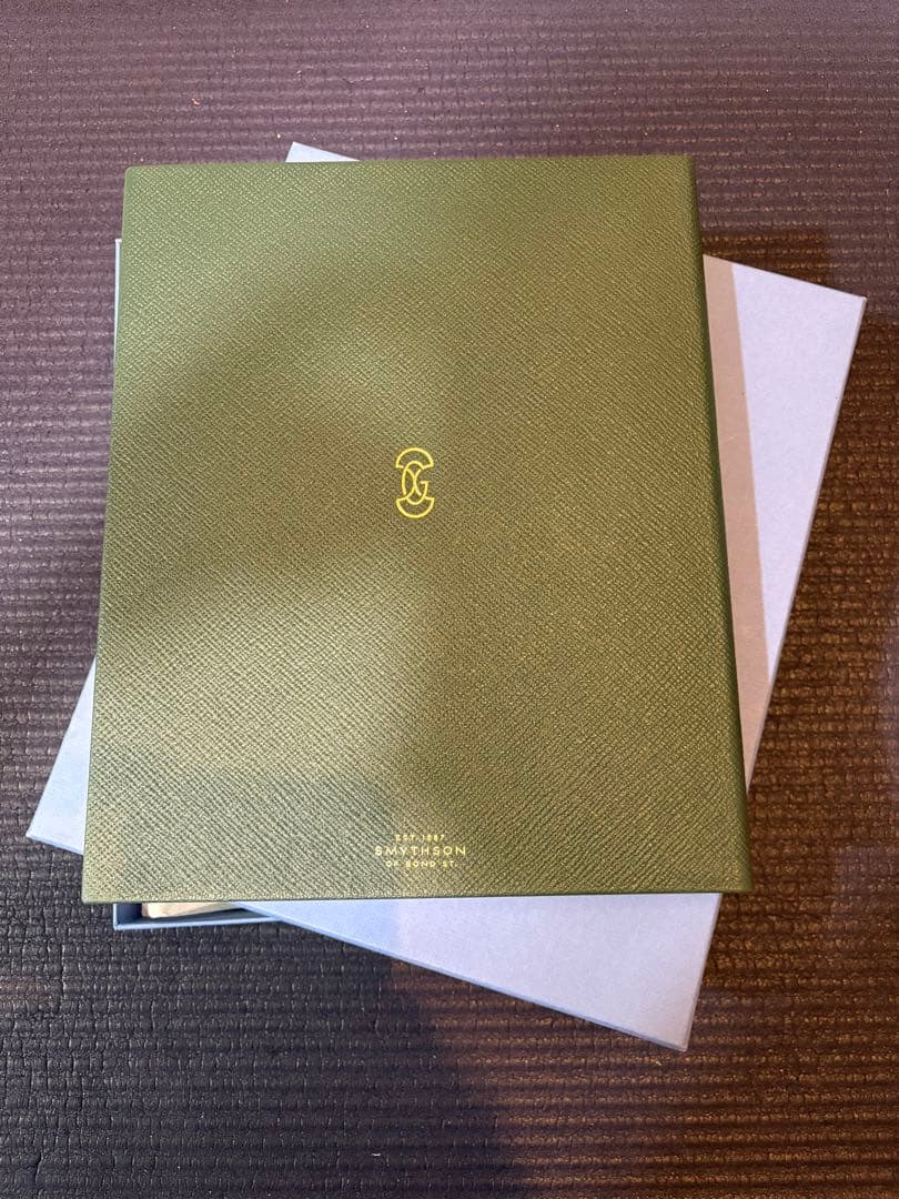 未使用品 スマイソン Smythson Portobello ノート グリーン