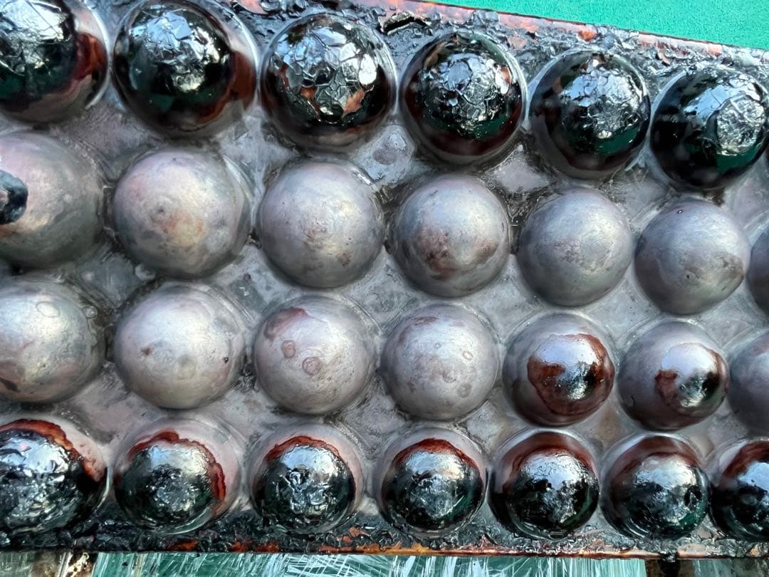 銅板　4枚 たこ焼き台 銅板 28穴×4 112穴