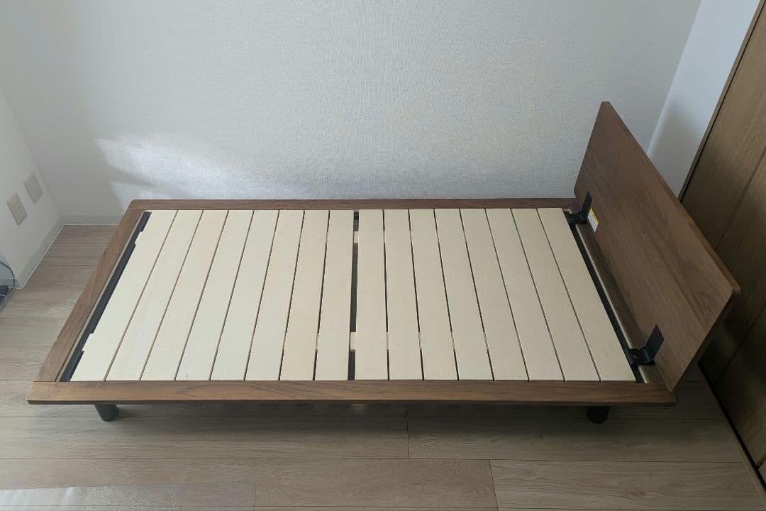 【送料込】無印良品 木製ベッドフレーム ウォルナット シングル