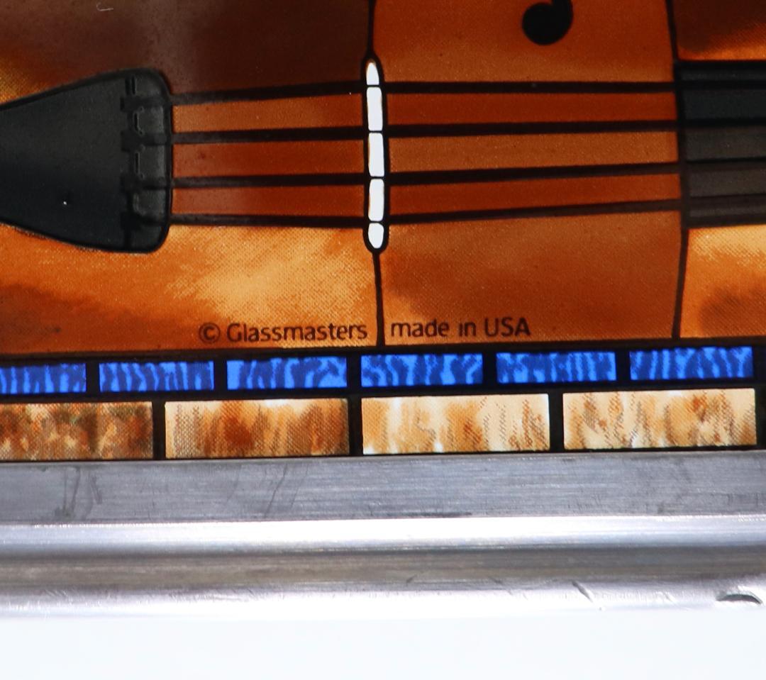 楽譜とヴァイオリン ヴィンテージ ステンドグラス レア クラシック ミュージック