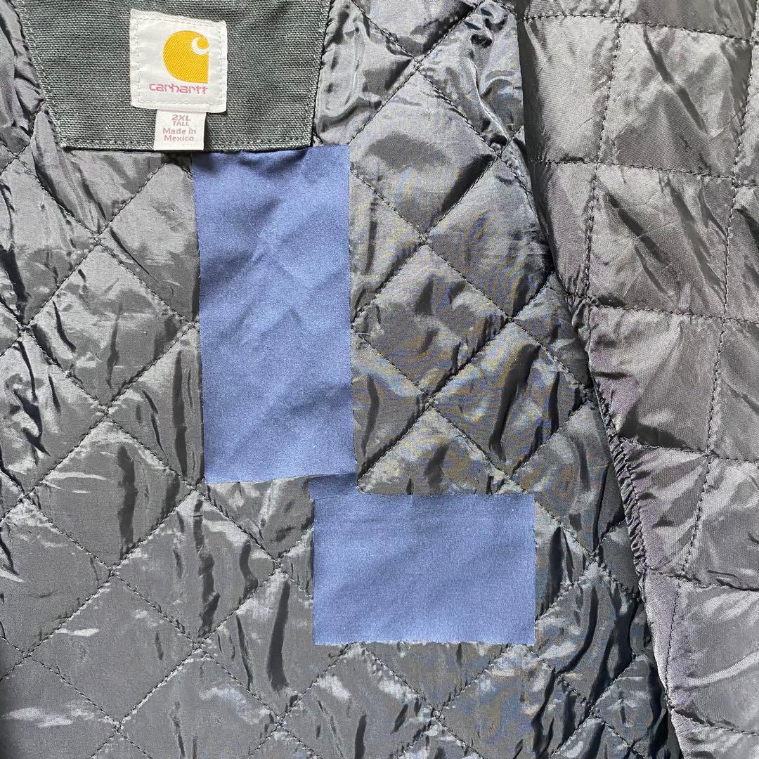 Carhartt ダックベスト 裏キルティング 2XL Tall ブラック
