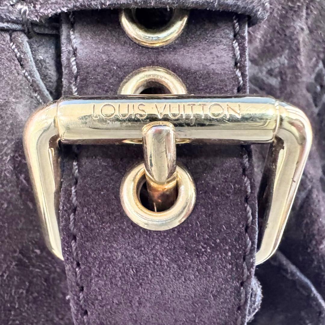 アンド ルイヴィトン スエード×ムートン ロングブーツ ブラウン 37