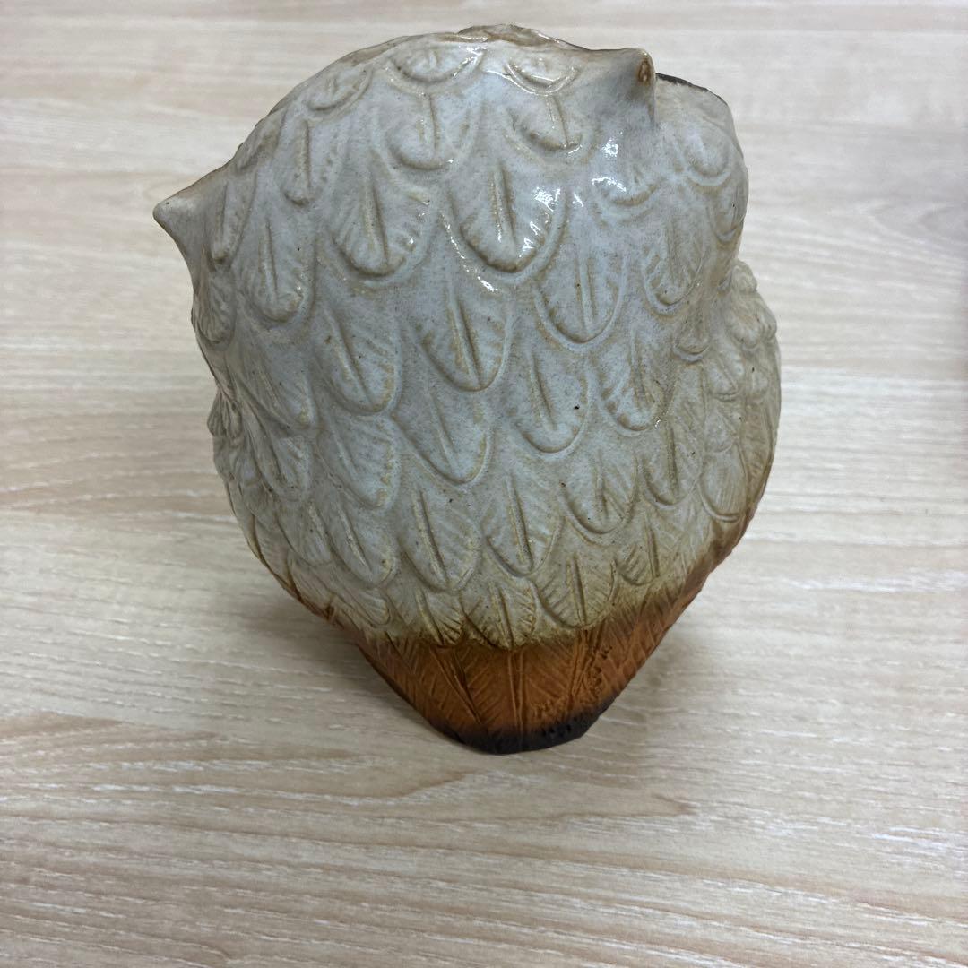 信楽焼　￼つがいのフクロウ