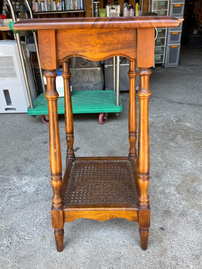 ★ 古家具 昭和 レトロ オールド カリモク コロニアル 花台 飾り台 電話台