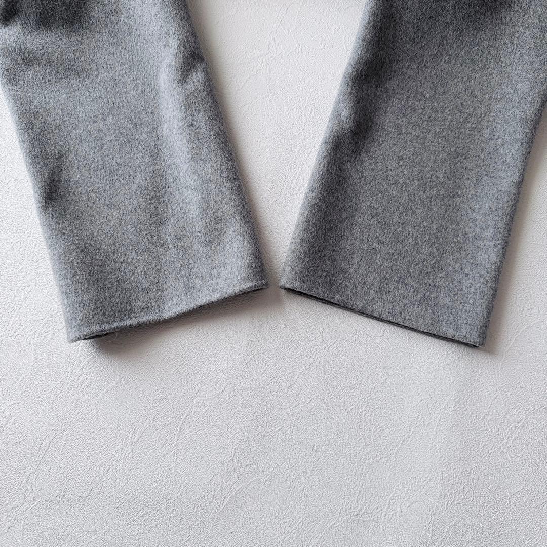 2988Z美品 アンタイトル 24年ショールカラーリバーコート ミドル丈5.5万