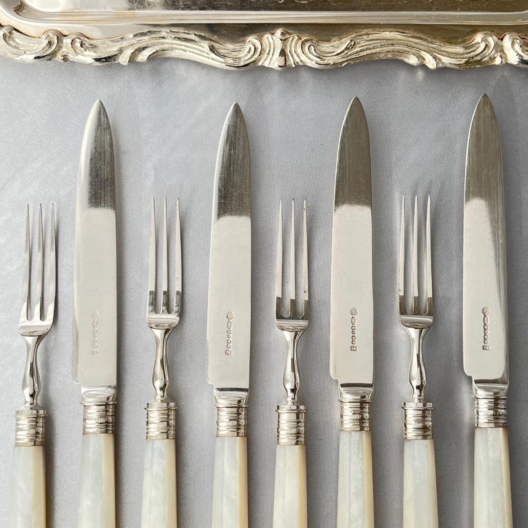 【William Yates 】【純銀継手 / 白蝶貝】パストリーセット