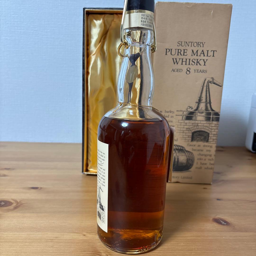 サントリーピュアモルトウイスキー　8年　冊、箱付き　未開封