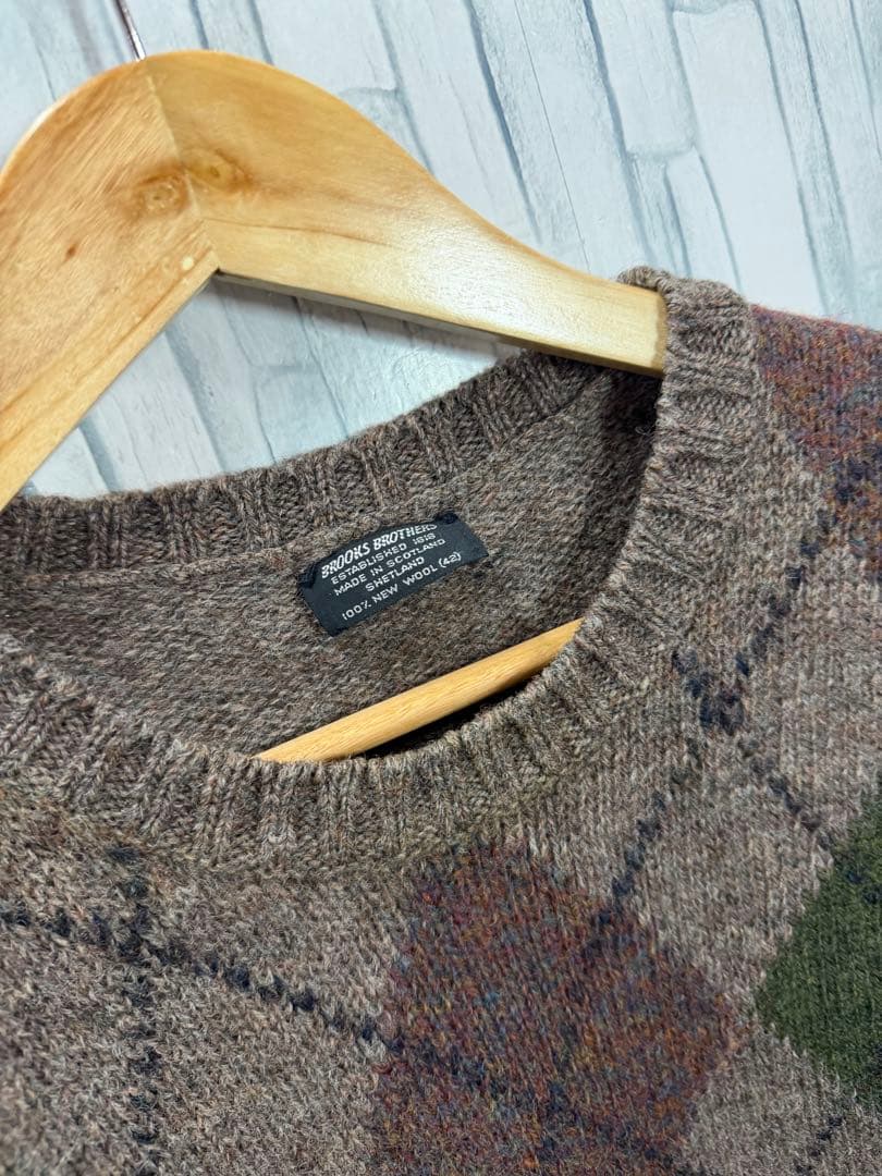 80s BROOKS BROTHERS ブルックスブラザーズ　アーガイル　ニット
