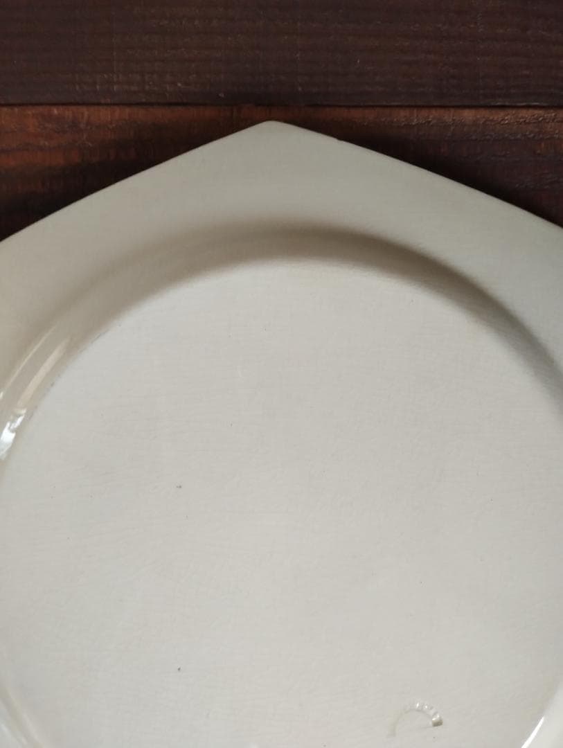 オクトゴナルプレート　フランスアンティーク　クレイユモントロー　八角皿　ディナー