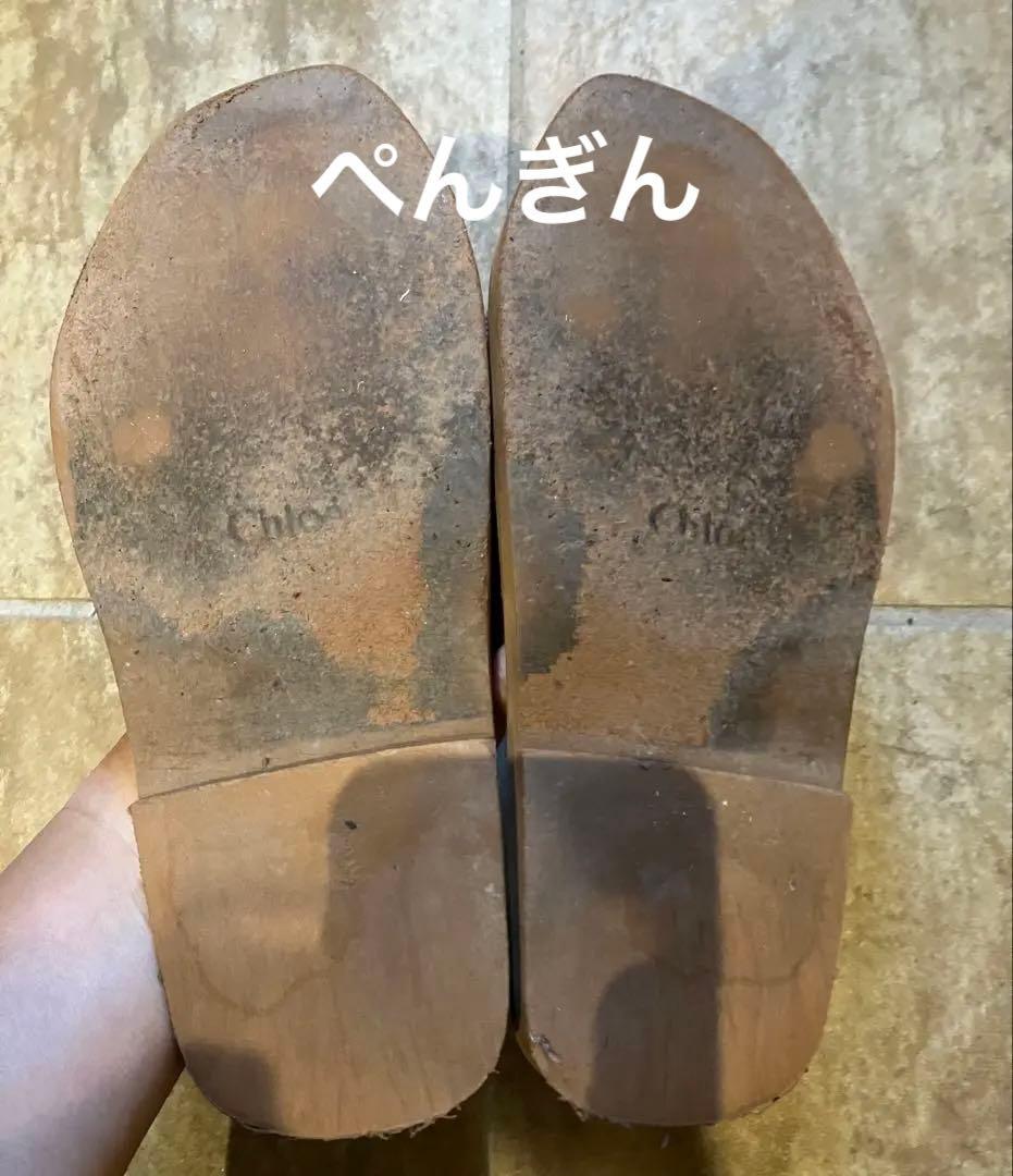 クロエ♡Chloe♡フラットミュールサンダル♡ピンク♡37サイズ♡箱・巾着付き