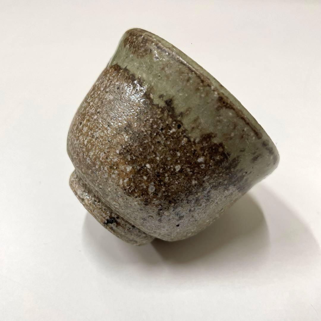 #XG235 陶芸家・常滑焼・江崎一生・常滑灰釉盃・ぐい呑み・共箱・栞付・酒器