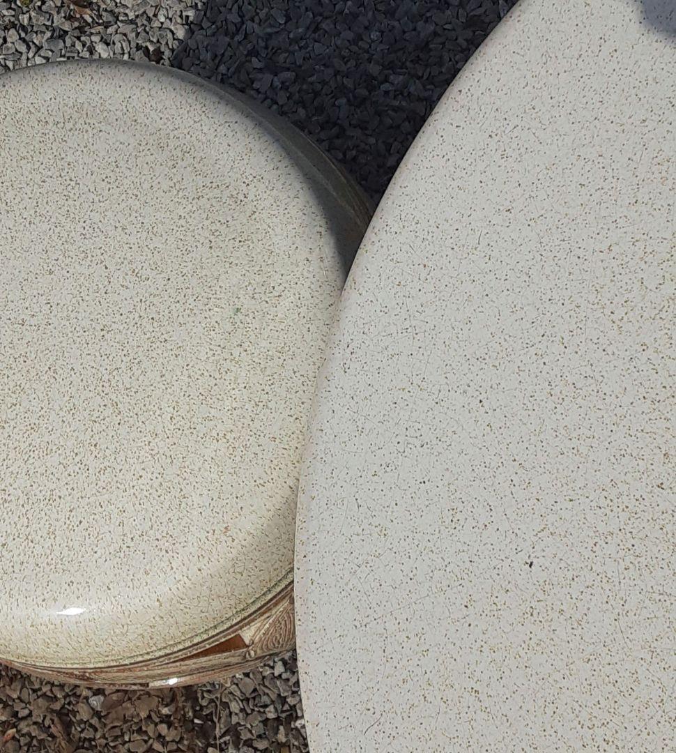 信楽焼透かし唐草テーブル三点セット