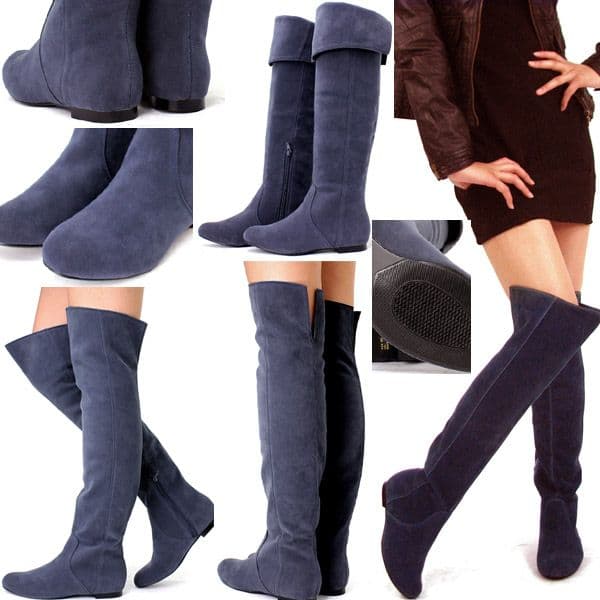 ★ランダ★ブルー★RANDA★ロングブーツ★ スエード