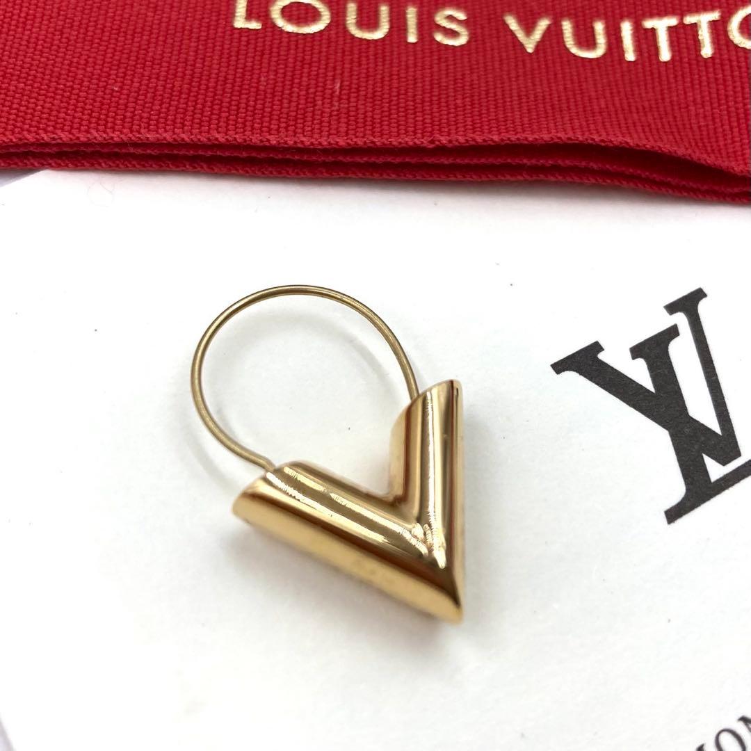 【鑑定済・美品】ルイヴィトン フープピアス エセンシャルV M61088 片耳