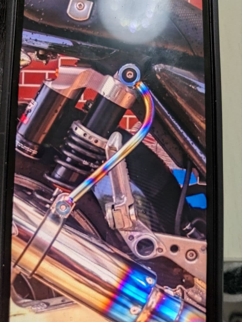 チタン製 バイクマフラーステー