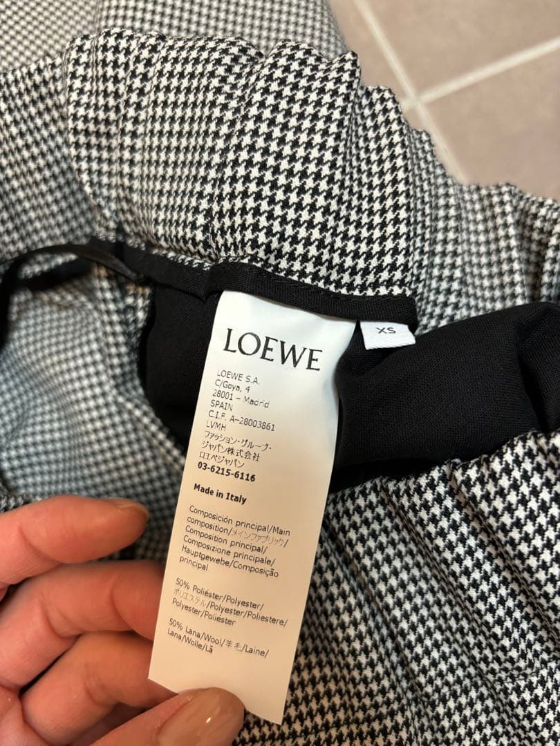 ロエベ 新品未使用　2022 千鳥格子パンツ