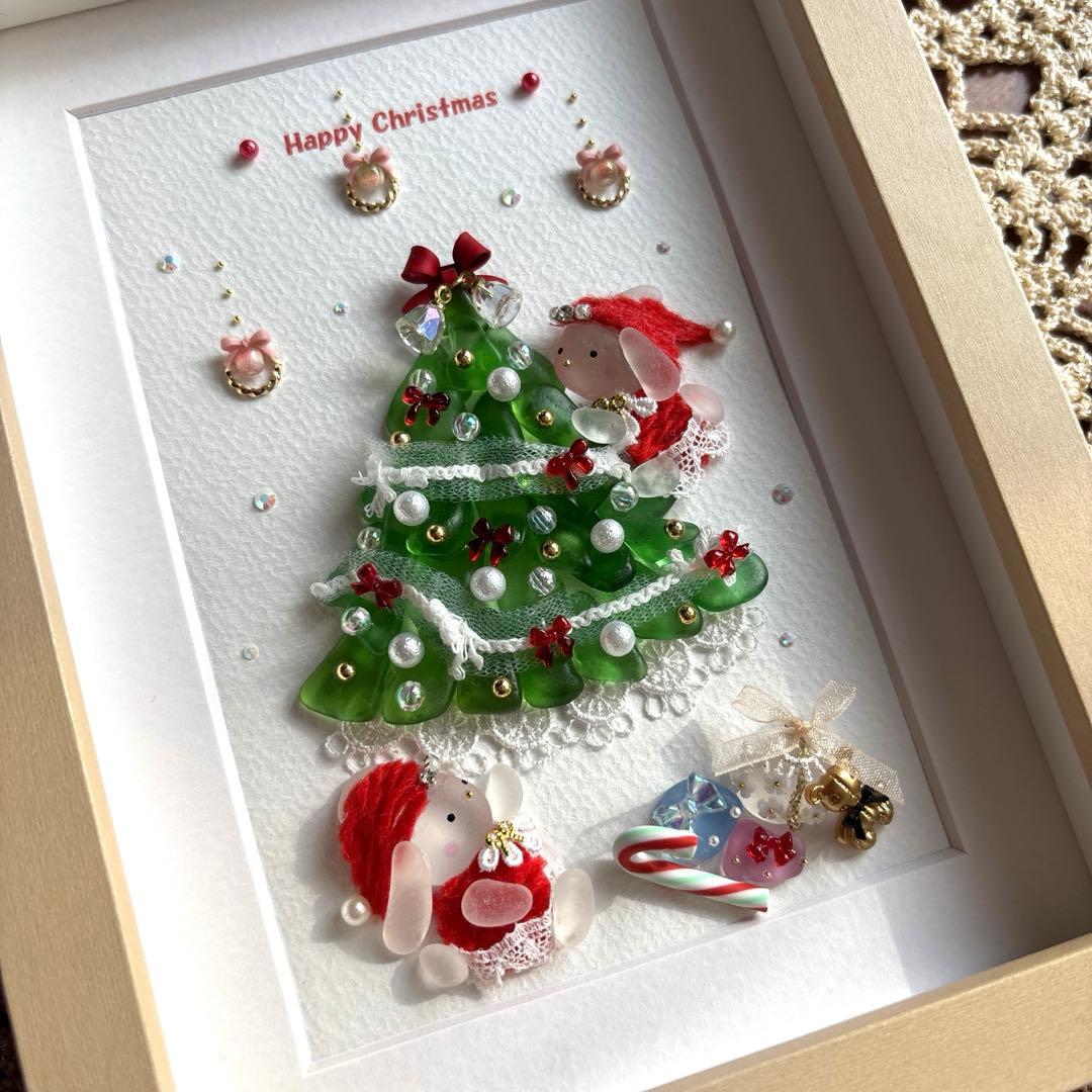 シーグラスアート❁可愛いクリスマス❁