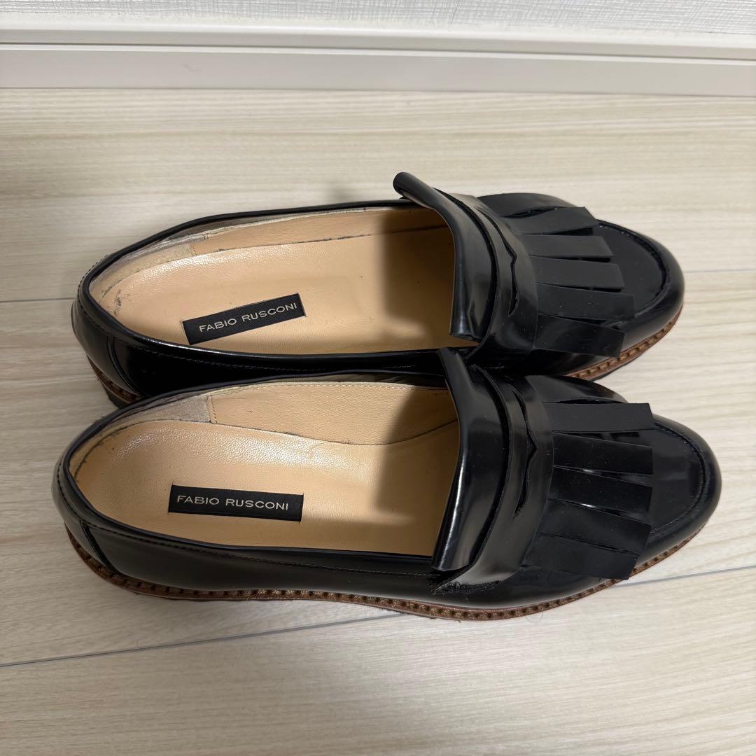 【大幅値下げ！】FABIO RUSCONI タンクソールキルト付きローファー