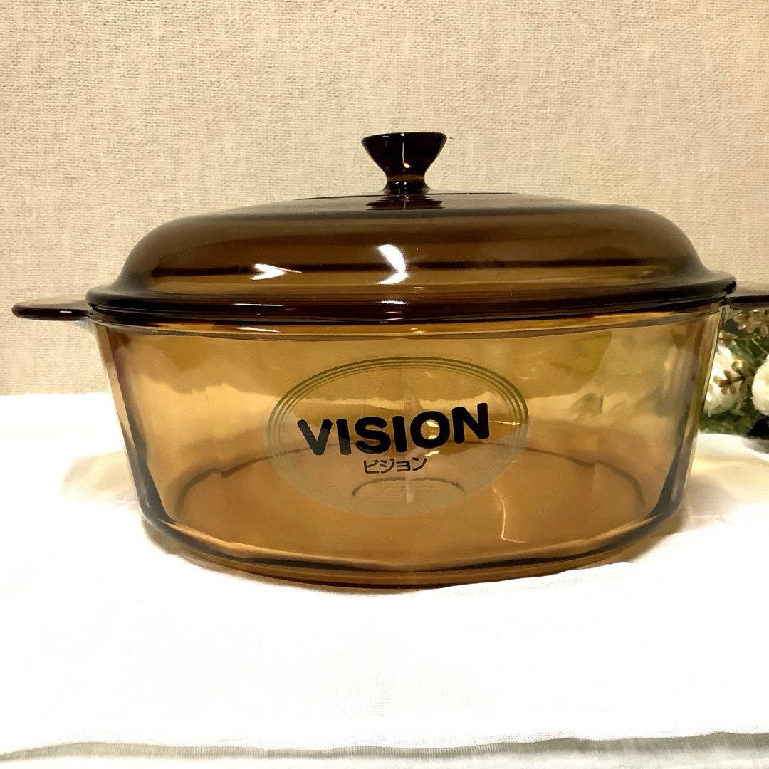 【新品・未使用】VISIONS/ビジョン　耐熱両手鍋　24㎝・⒊5ℓ