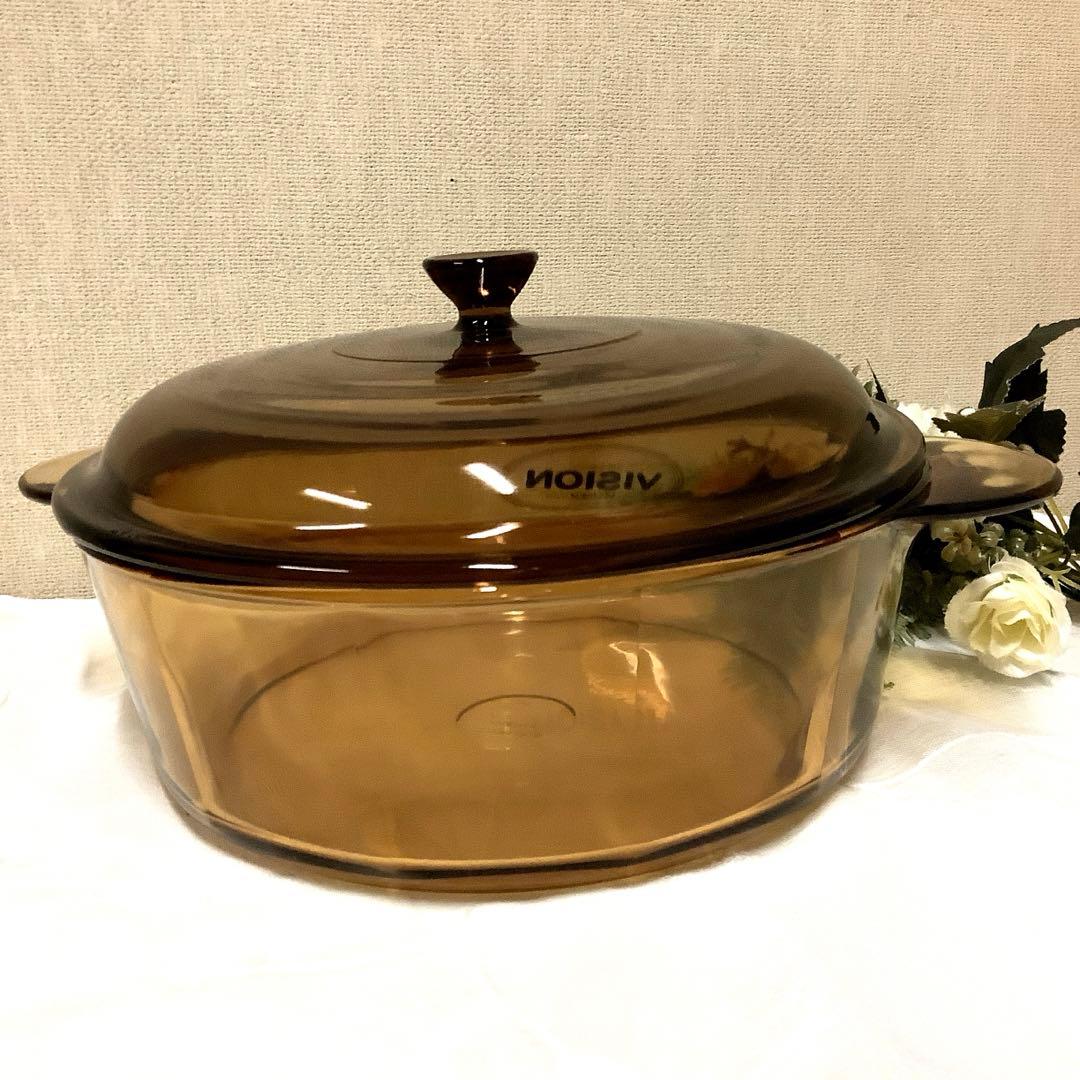 【新品・未使用】VISIONS/ビジョン　耐熱両手鍋　24㎝・⒊5ℓ