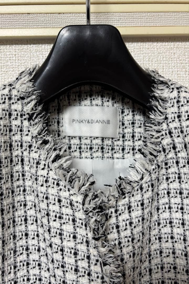 ピンキーアンドダイアン◆ツイードセットアップジャケット モノトーン 38