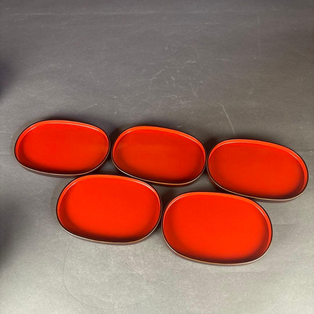 輪島塗　小判弁当箱　5客