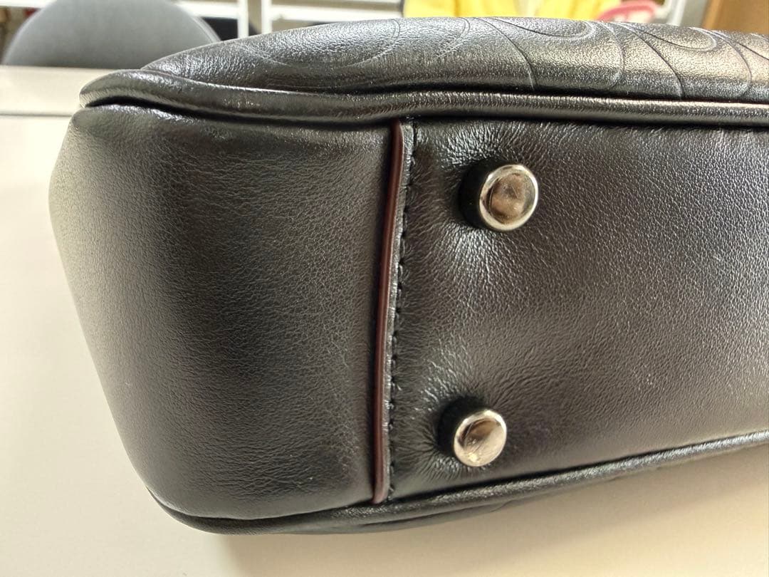 COACH コーチ　ビジネスバック　ケネディ ブリーフ シグネチャーレザーバック