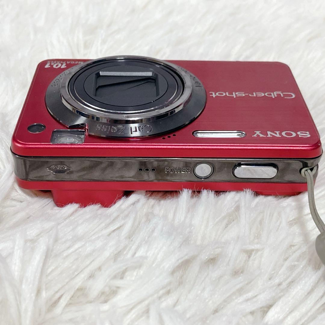 【極美品】 SONY ソニー DSC-W170 デジカメ バッテリー レッド