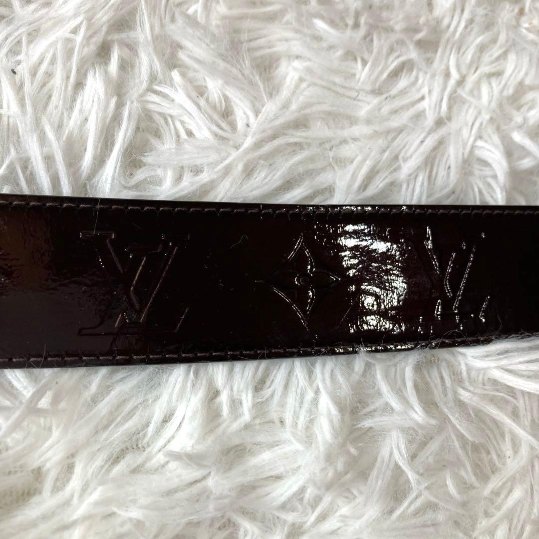 LOUIS VUITTON ルイヴィトン モノグラムヴェルニ ベルト ボルドー