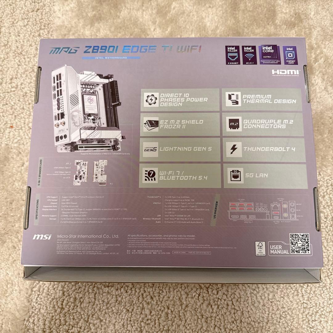 【！注意有！】MSI MPG Z890I EDGE TI WIFI マザー