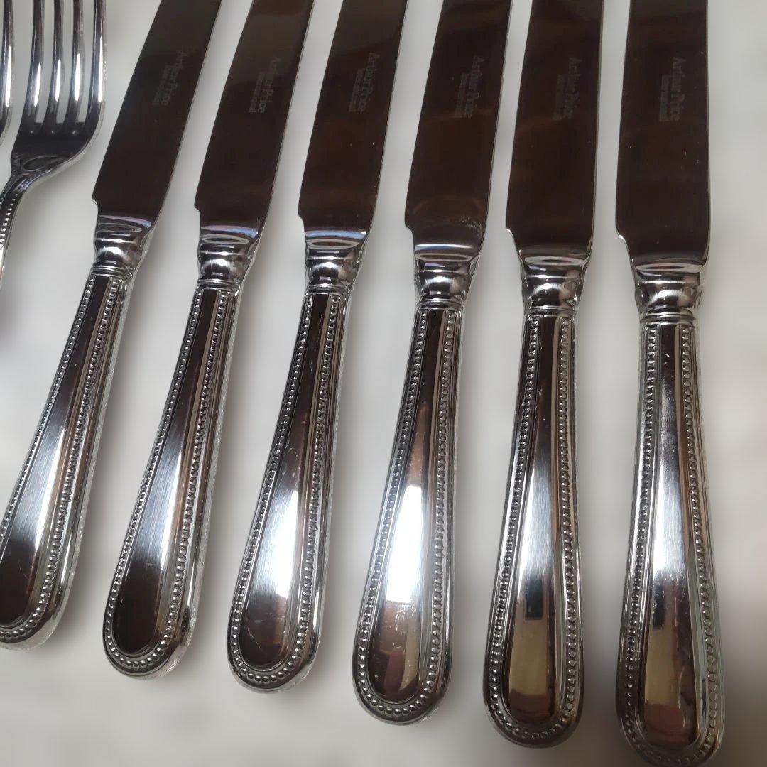 アーサープライスArthur Priceテーブルナイフ&フオーク各6本 ビード