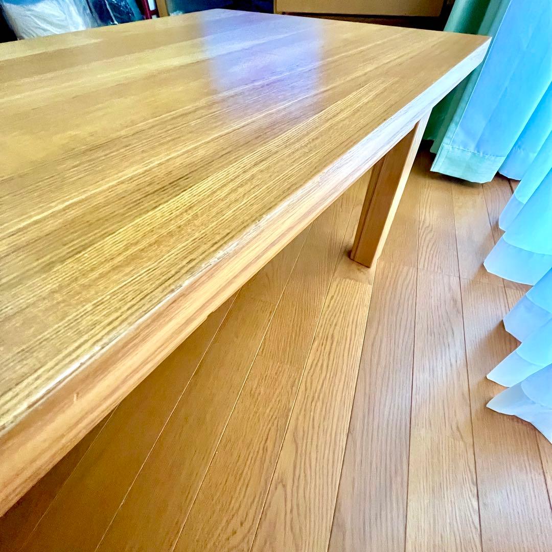 【取り置き中（mie様）】無印良品　オーク ローテーブル 引き出し付き