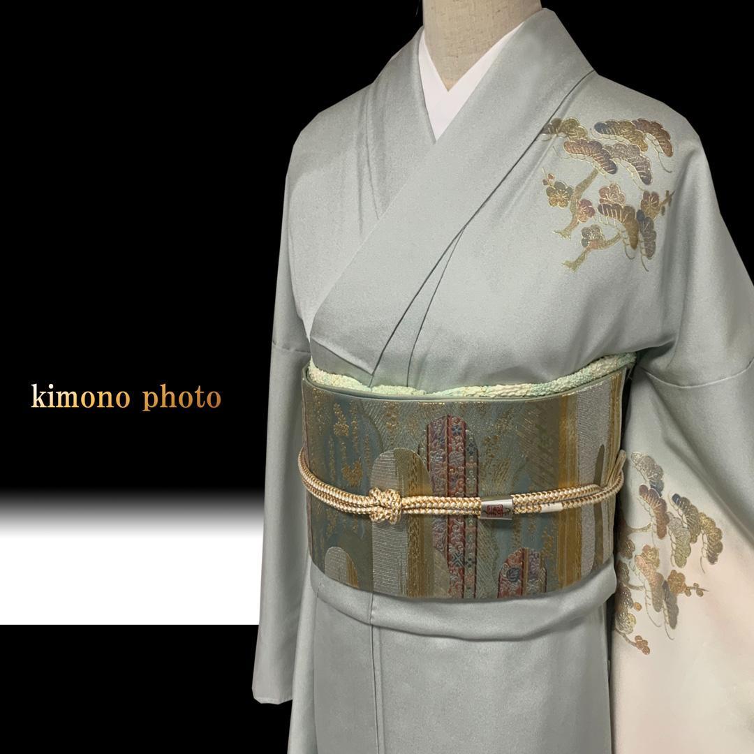 【新品、未使用】正絹【極上逸品】トールサイズ【金彩手描き友禅】訪問着フルセット