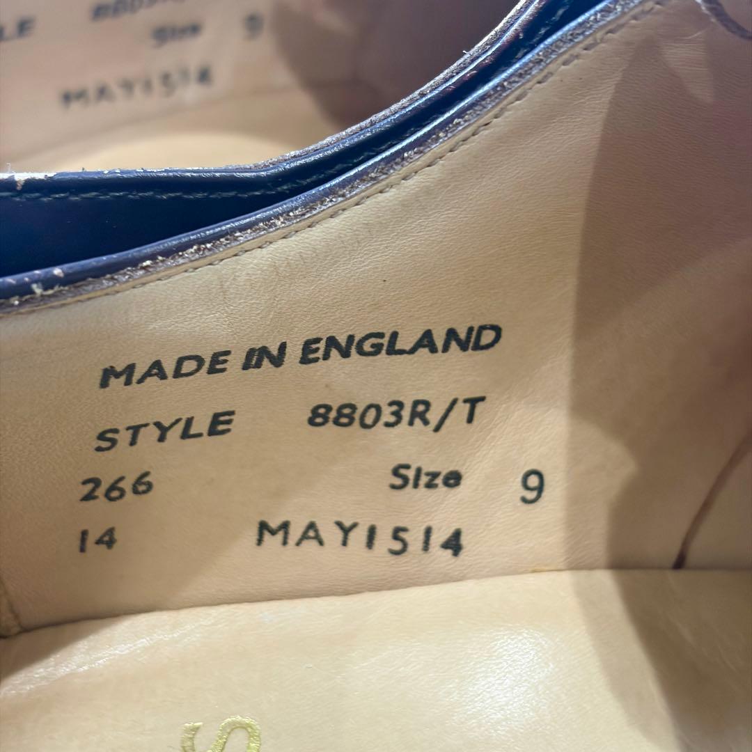 【美品】サンダース ミリタリーダービーシューズ 8803R ダークブラウン 28