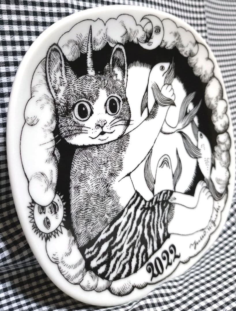 ヒグチユウコ ボリス雑貨店 イヤープレート 2022年 寅 皿 非売品 猫 希少
