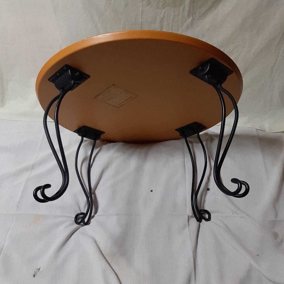 昭和レトロ◆不二　 工芸社◆折りたたみ式 　猫脚テーブル円型