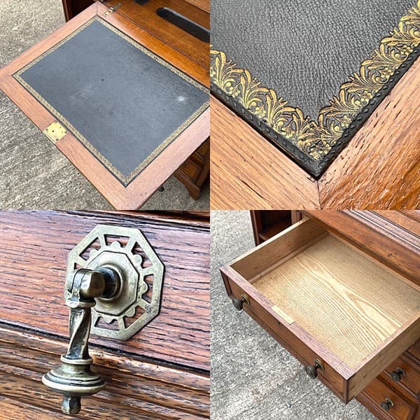 イギリスアンティーク ライティングビューロー　サイドボード　トレバーページ