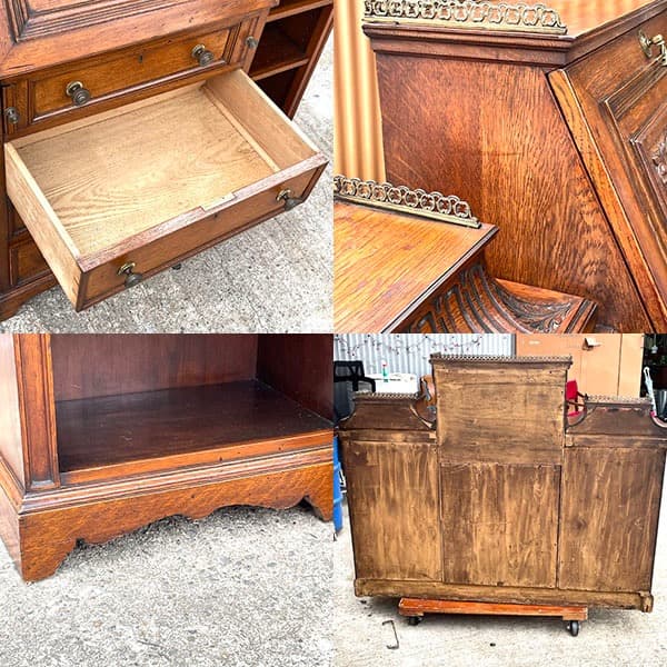 イギリスアンティーク ライティングビューロー　サイドボード　トレバーページ