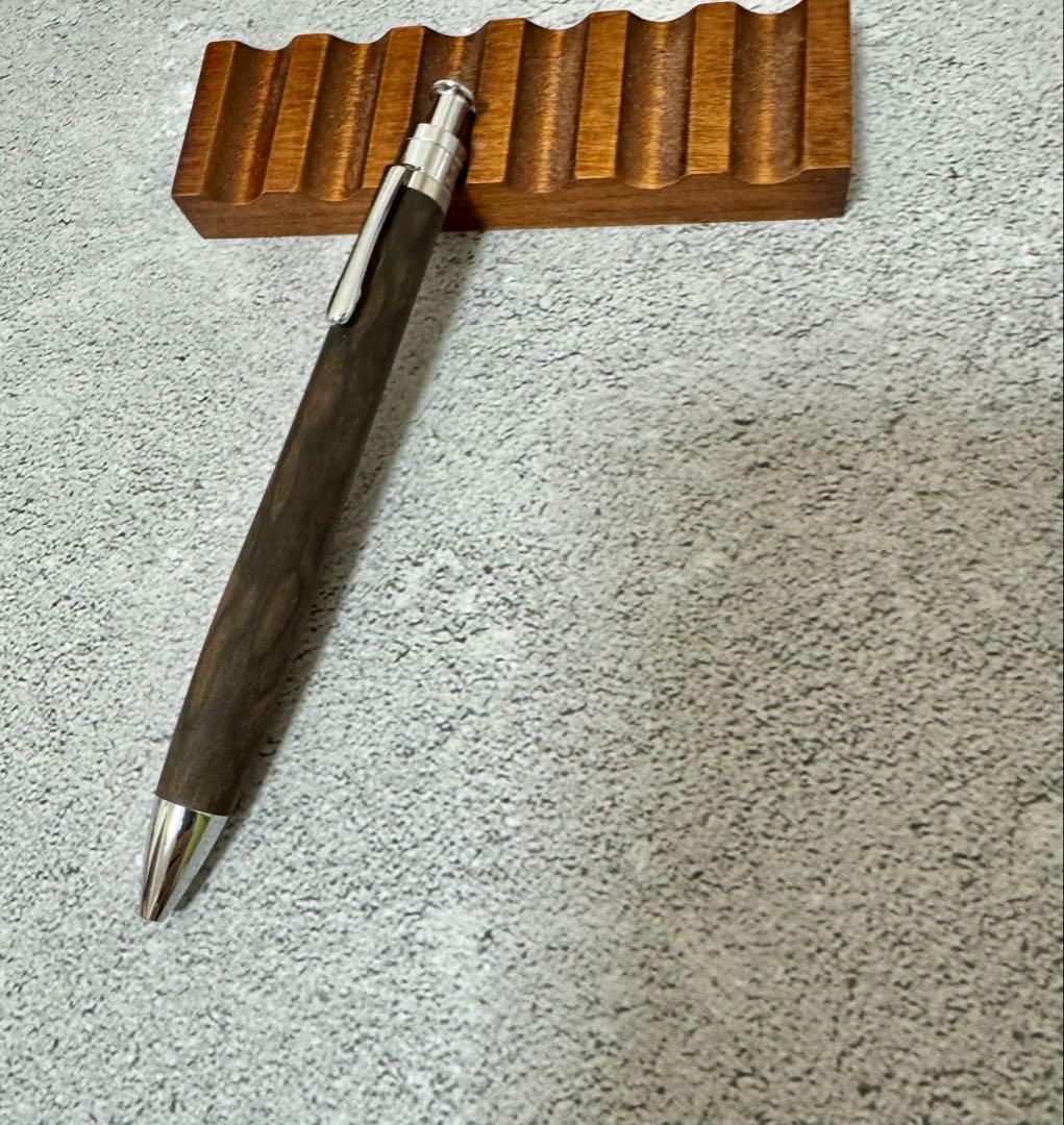☆工房楔 黒柿孔雀杢 イベント杢 ルーチェペン ボールペン新品☆