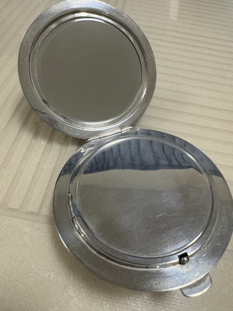 アンティーク 純銀 silver コンパクト ミラー　手鏡