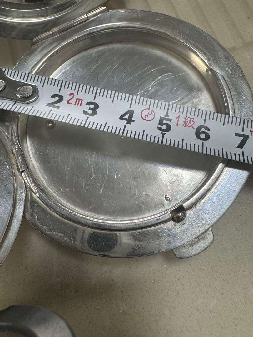 アンティーク 純銀 silver コンパクト ミラー　手鏡